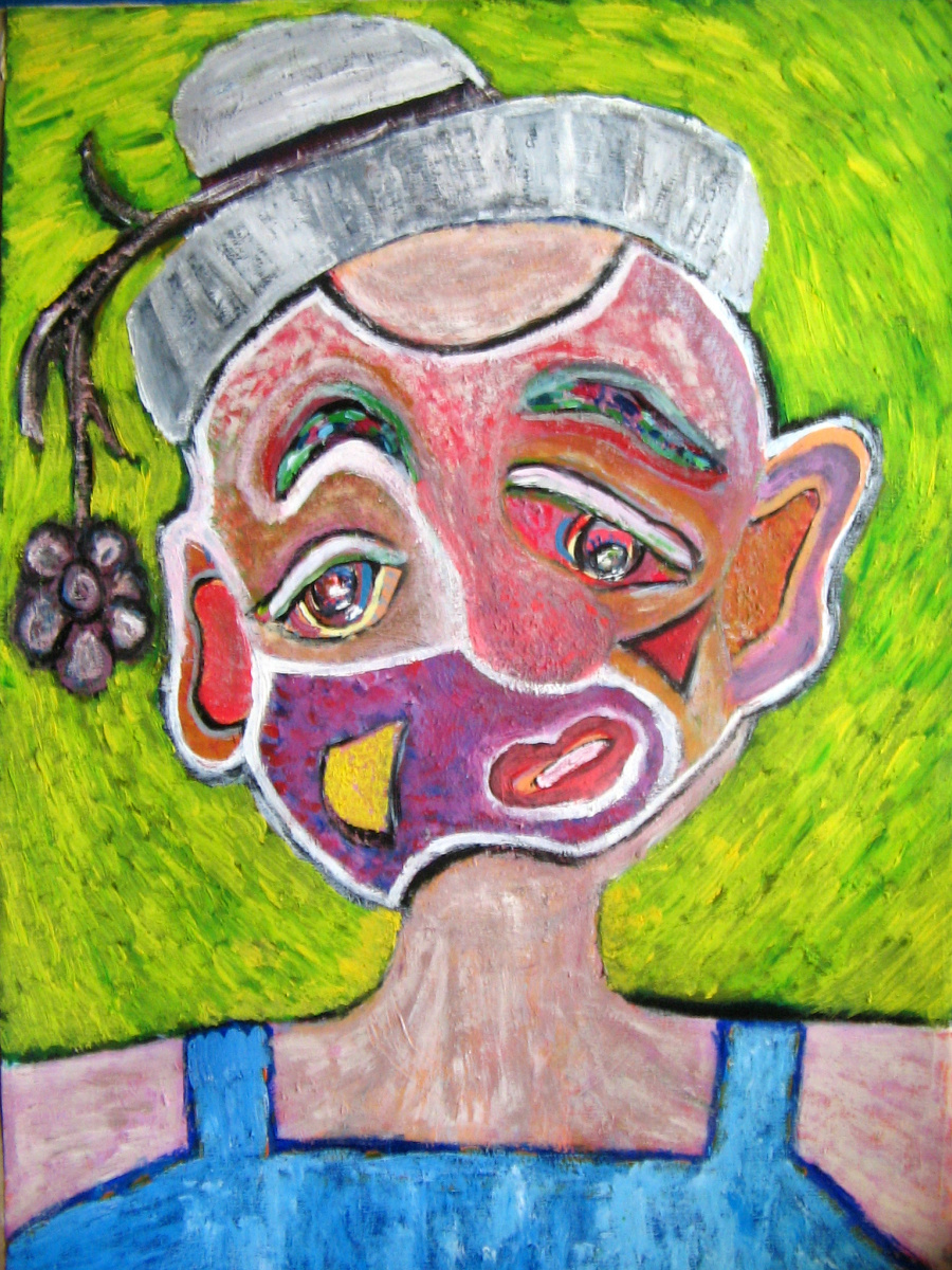 塔季扬娜 图拉诺瓦. 画“红小丑”