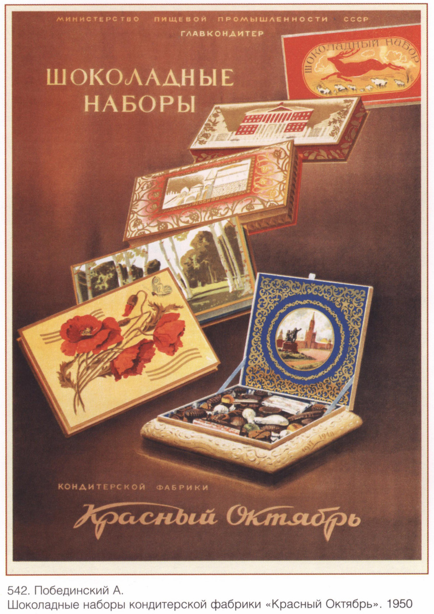 Плакаты СССР. Шоколадные наборы