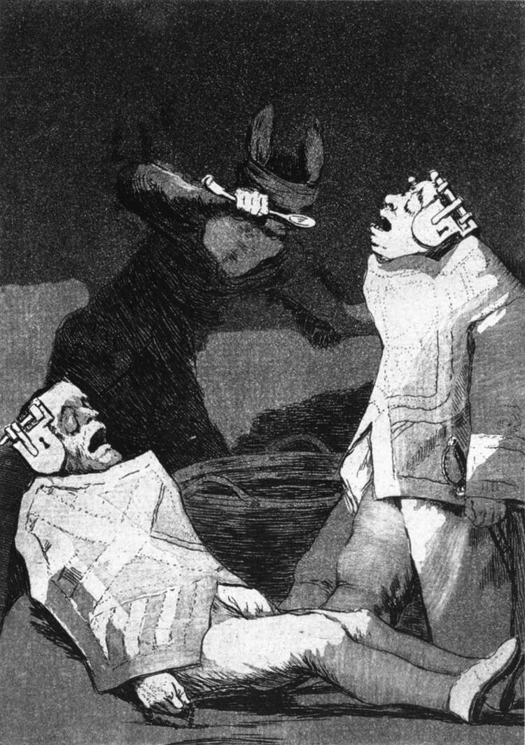 Francisco Goya. Series Los Caprichos, sheet 50: Marmots