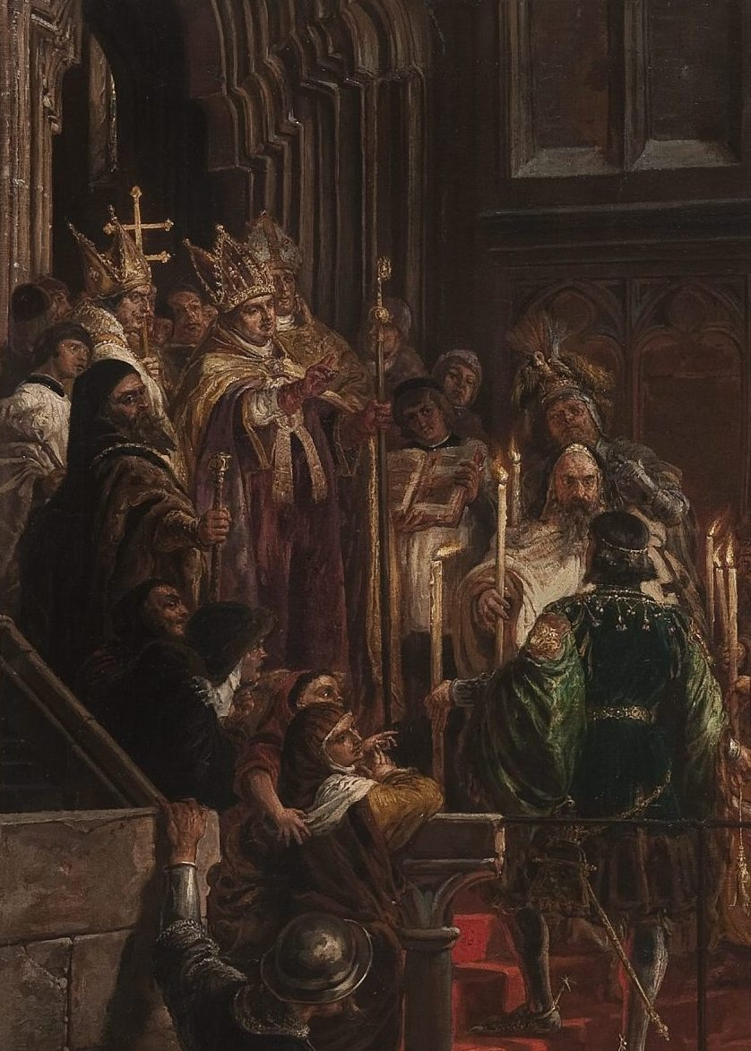 Jan Matejko. The baptism of Vladislav III of Varna in Poland on February 18, 1425. Fragment II