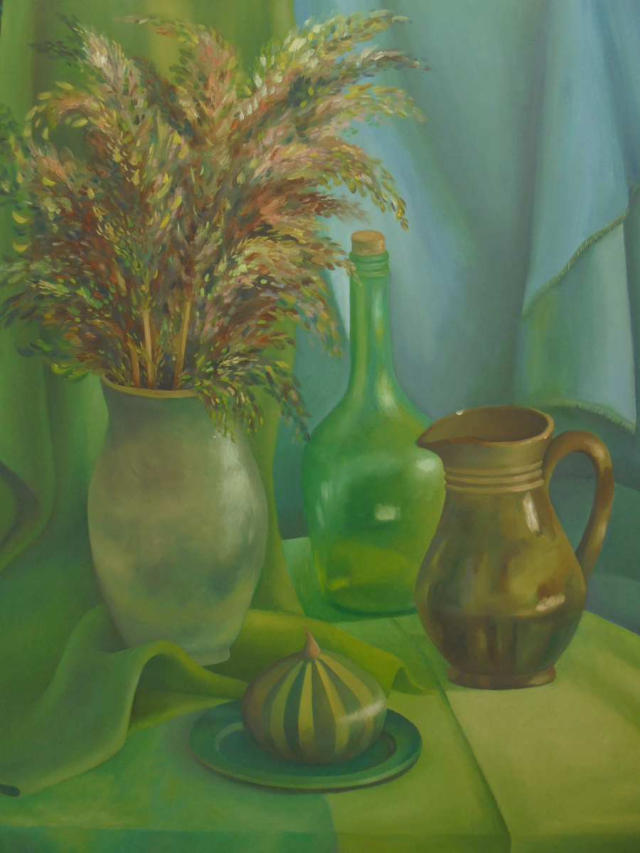 Angelica Cibele. Green still life.