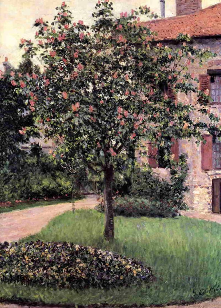Gustave Caillebotte. Petit Jeweler. South-West facade of the artist's Studio. Spring garden