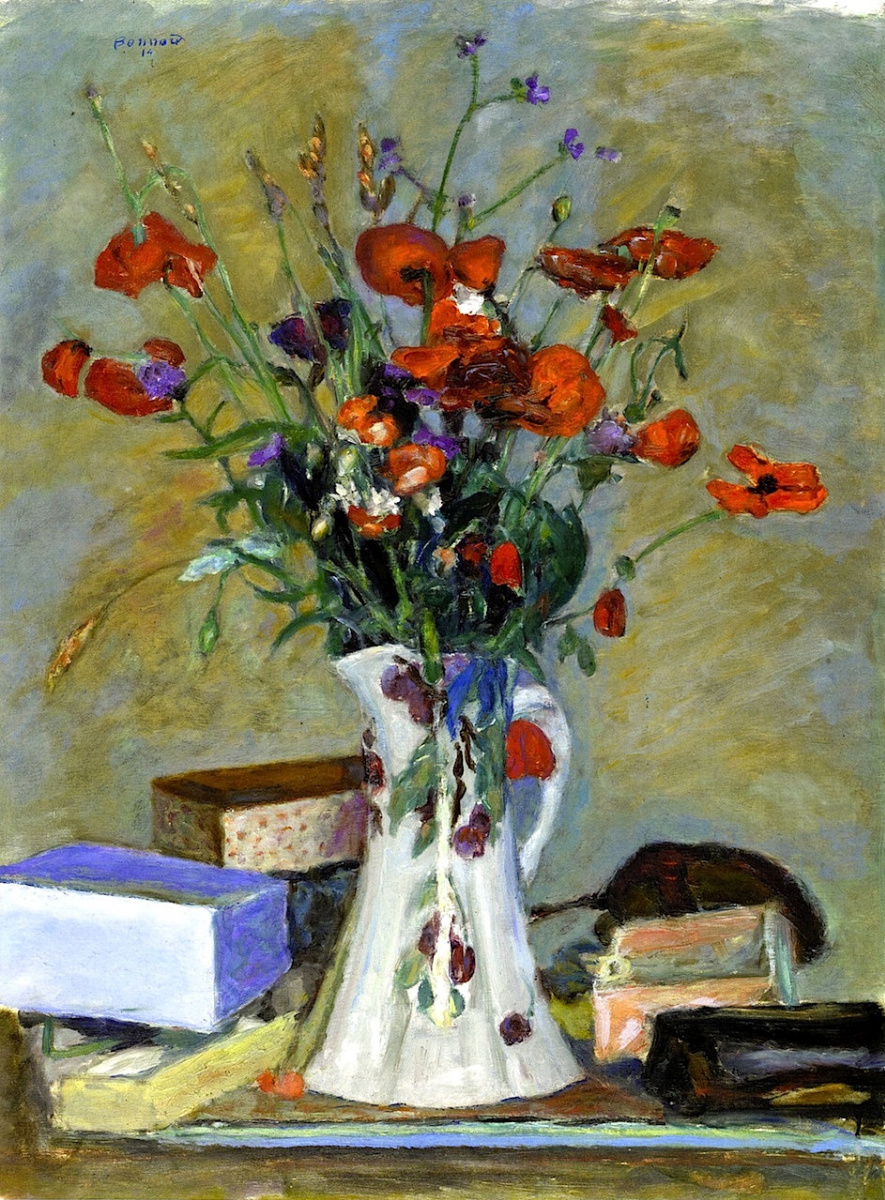 Pierre Bonnard. White vase with flowers