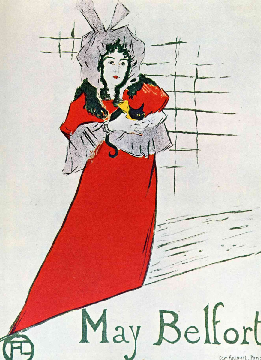 Henri de Toulouse-Lautrec. Poster Of May Belfort