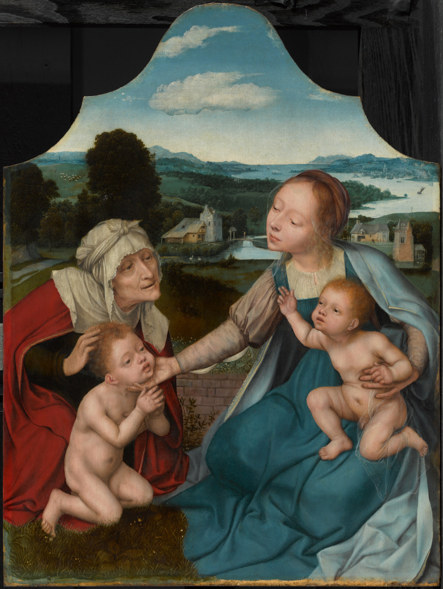 Quentin Massys. Vergine Maria e Cristo con Santa Elisabetta e Giovanni Battista