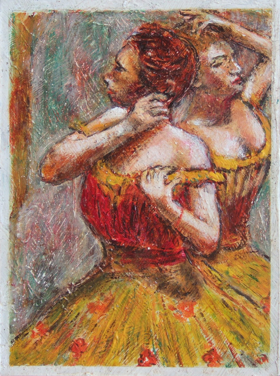Andrey Harlanov. Kopie: Degas - Zwei Tänzer 1898-99 Kohle und Pastell auf Papier 49x36cm