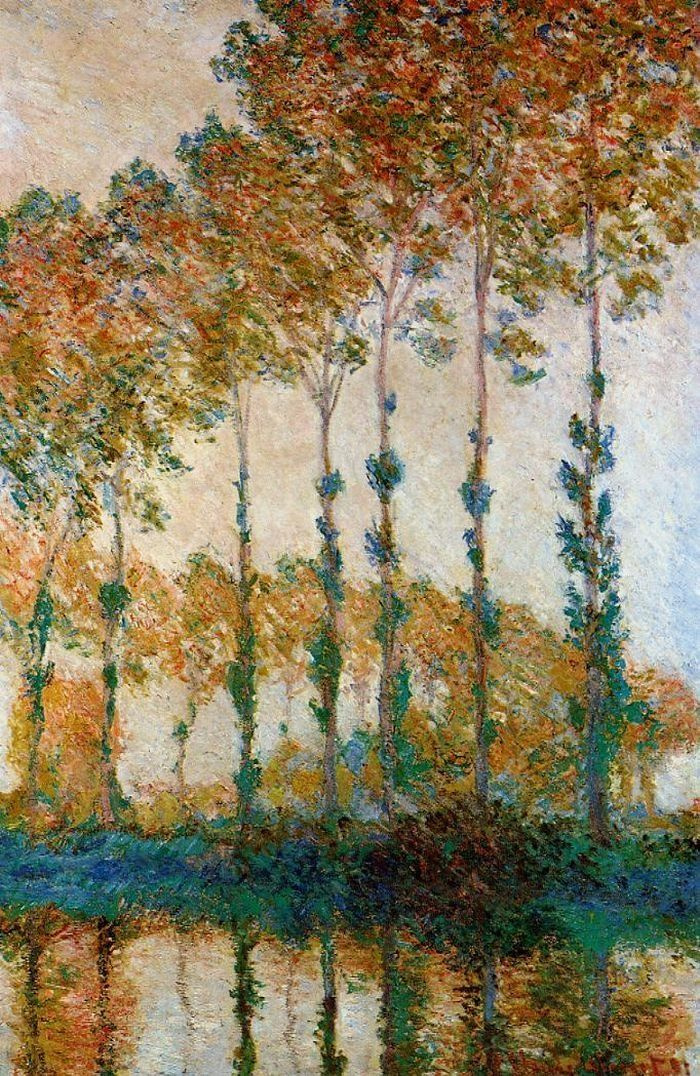 Claude Monet. Poplars on the banks Apte
