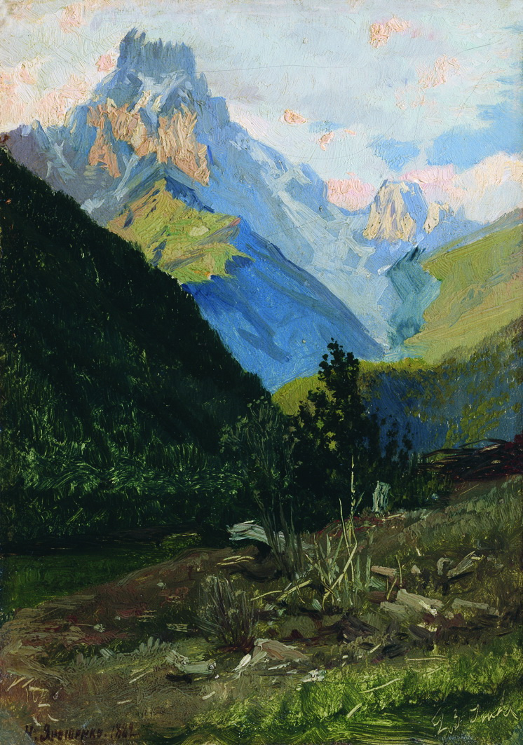 Nikolay Aleksandrovich Yaroshenko. Monte Uzhba en Svaneti. 1882