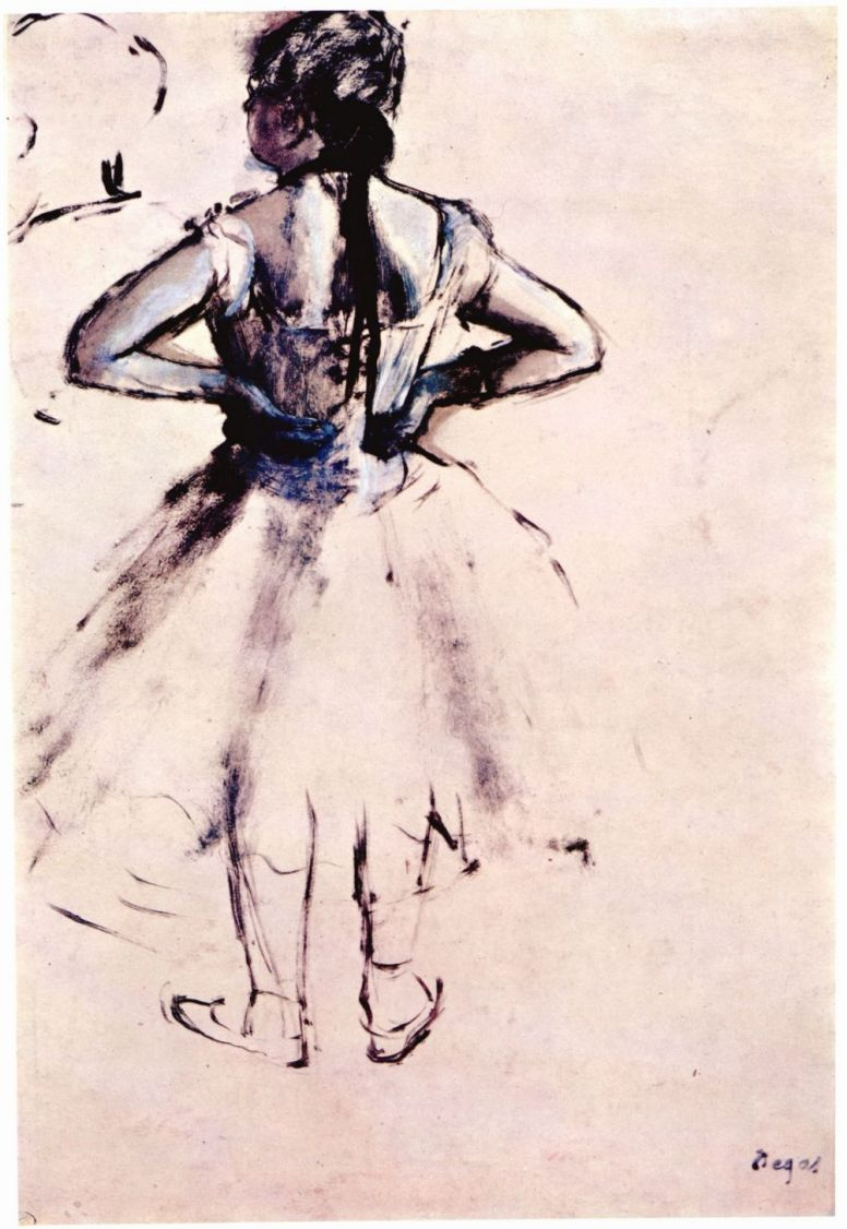 Edgar Degas. Ballerina from the back