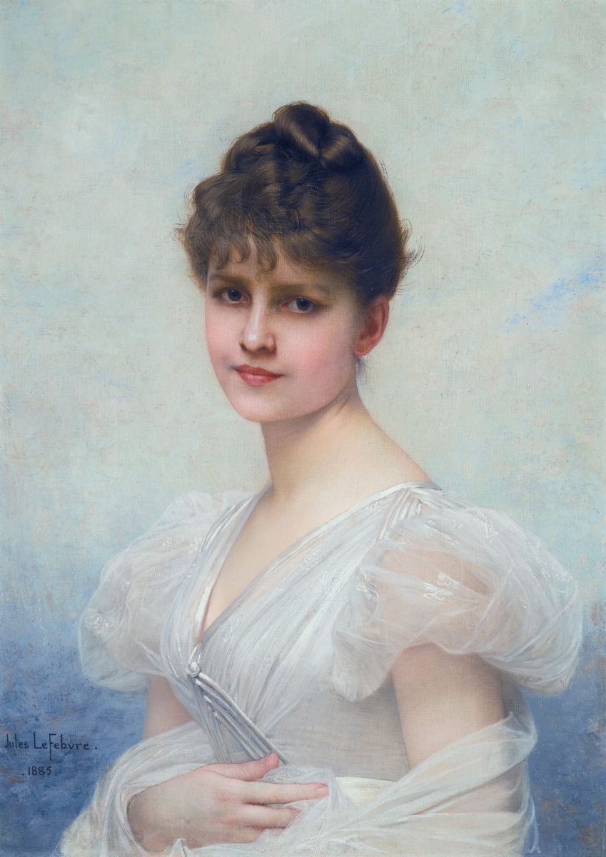 Jules Joseph Lefebvre. Retrato de Edith Caroline Warren-Miller (1866-1944). 1885