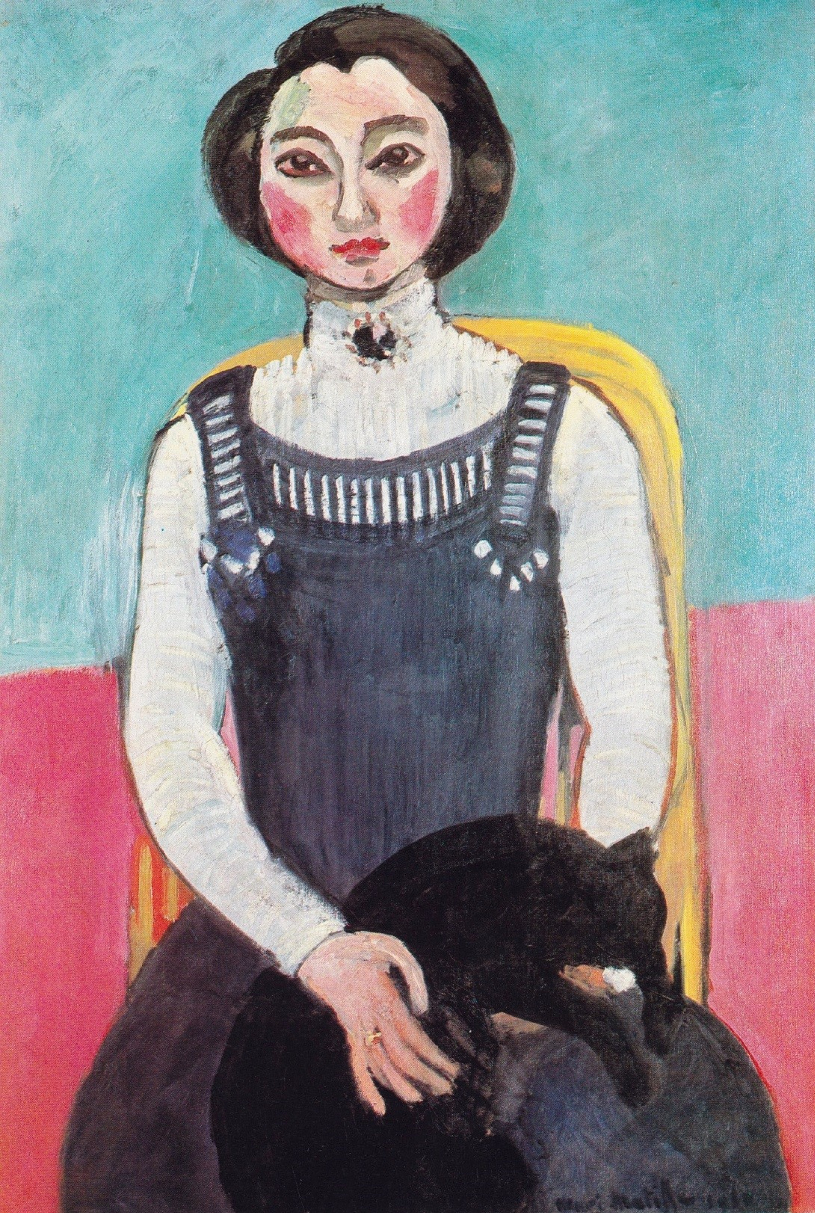 Buy digital version: Girl with a Black Cat (Portrait de Marguerite