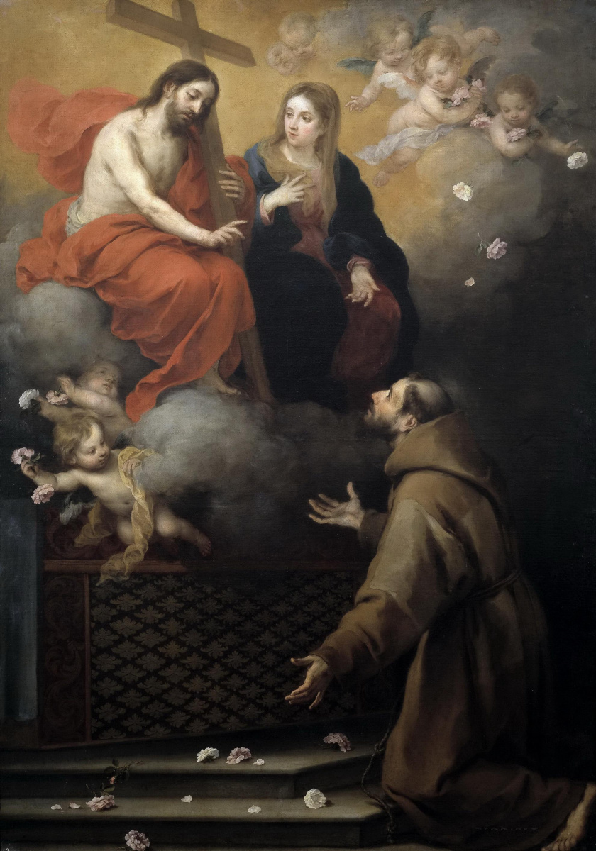 Bartolomé Esteban Murillo. The vision of Saint Francis in Portiuncula