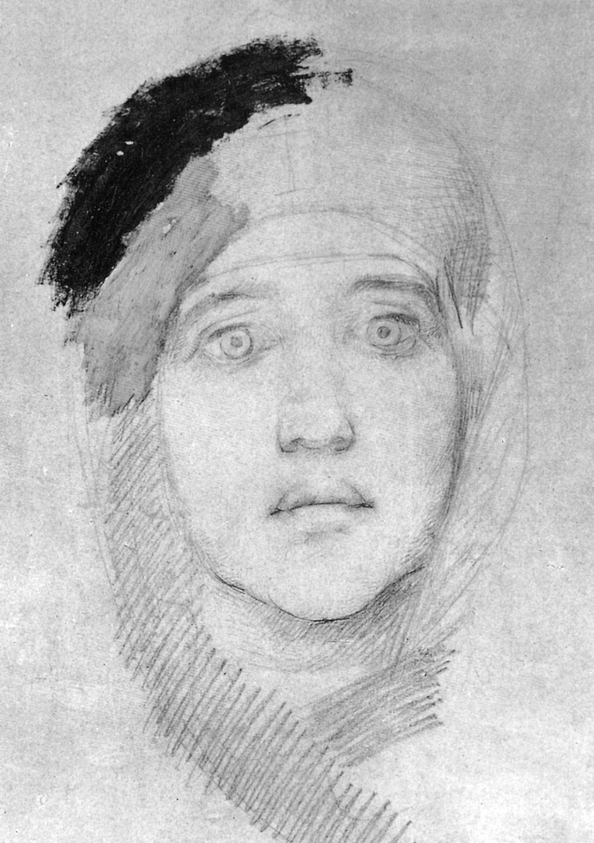 Mikhail Vrubel. Head of a woman (Portrait of E. prahovo). Study for the painting "virgin and child"