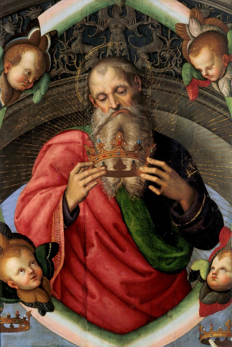 Raphael Santi. 祭坛Baronchi。片段：父神
