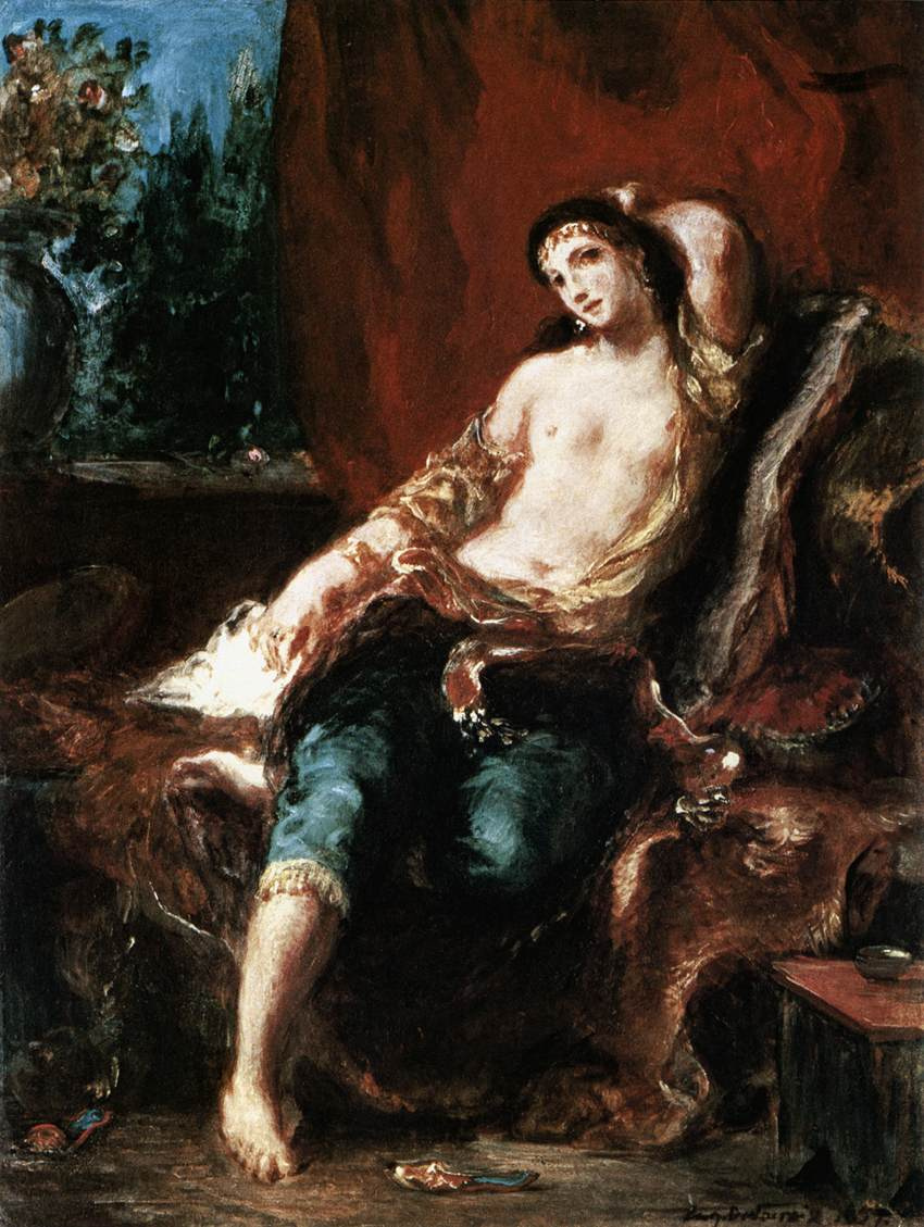 Eugene Delacroix. Odalisque at the window