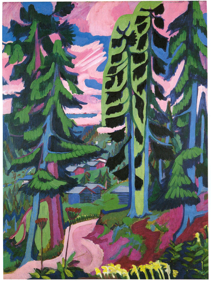 Ernst Ludwig Kirchner. Forest in the mountains