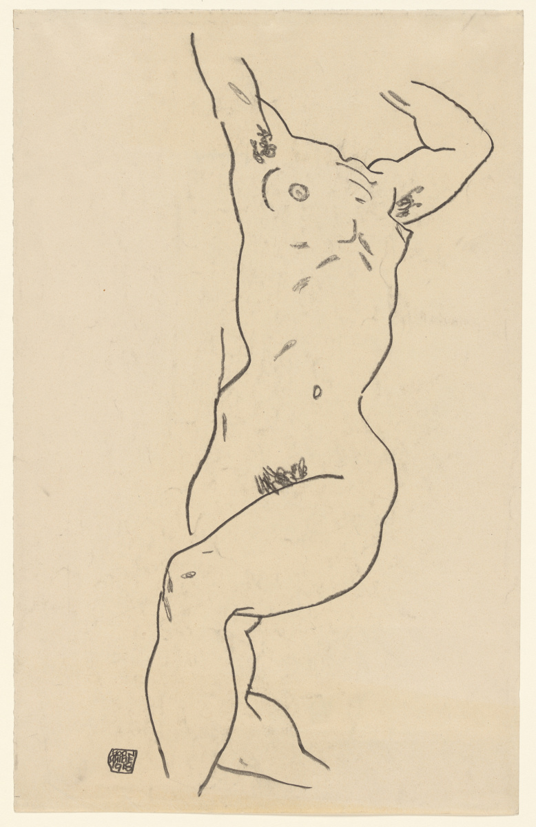 Egon Schiele. Torso desnudo