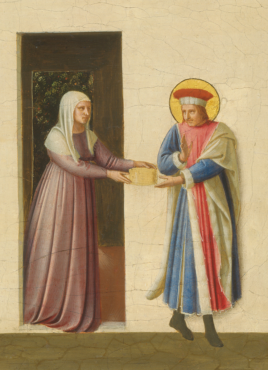 Исцеление мужа Палладии святыми Косьмой и Дамианом. Алтарь монастыря Сан Марко. Пределла, левая сторона