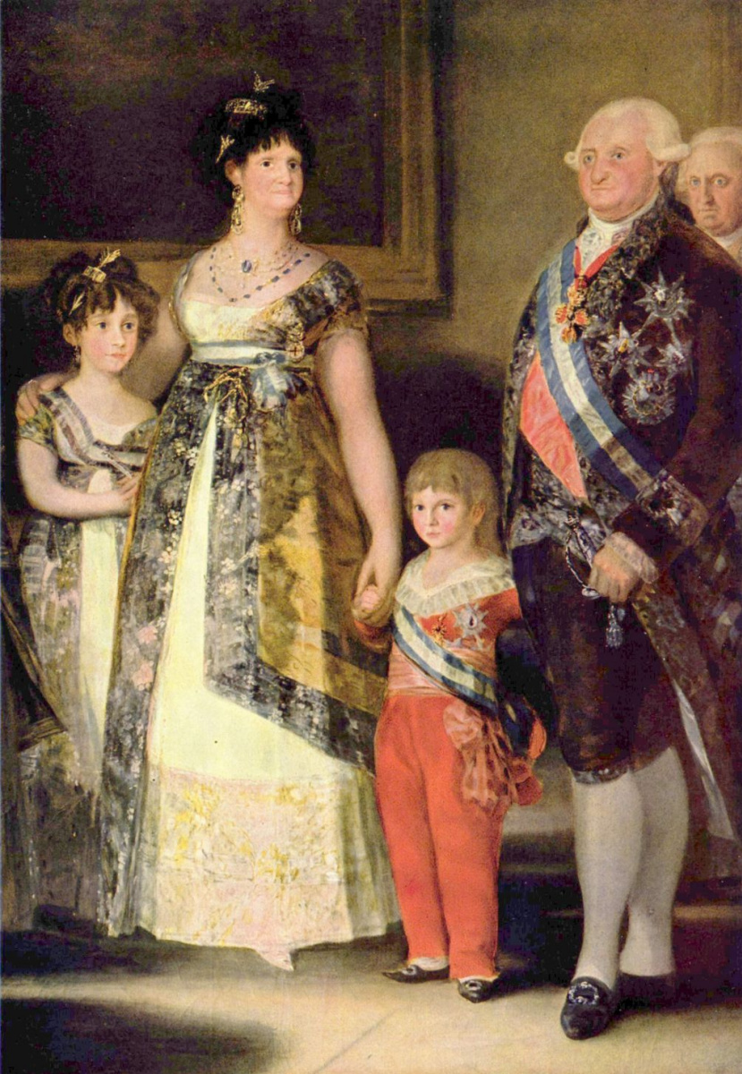 Francisco Goya. The family of Charles IV, a fragment