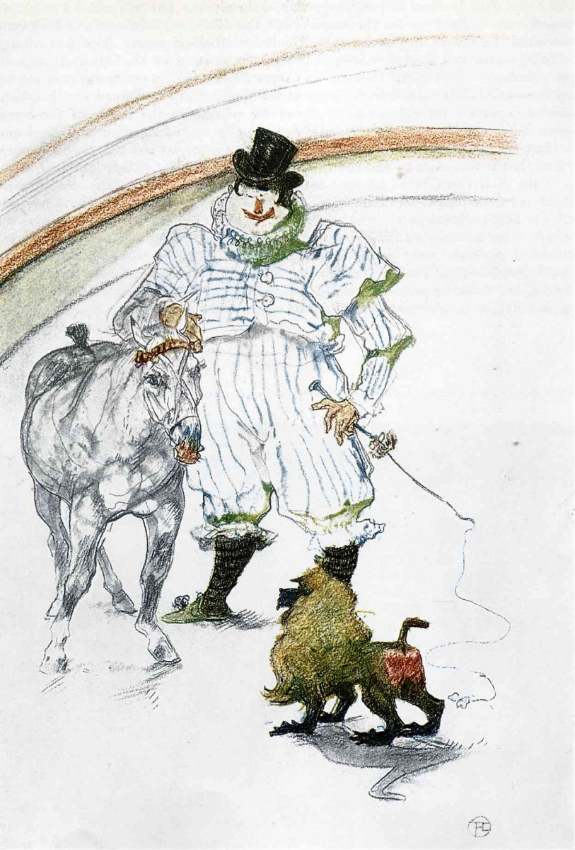 Henri de Toulouse-Lautrec. In the Circus, horse and monkey