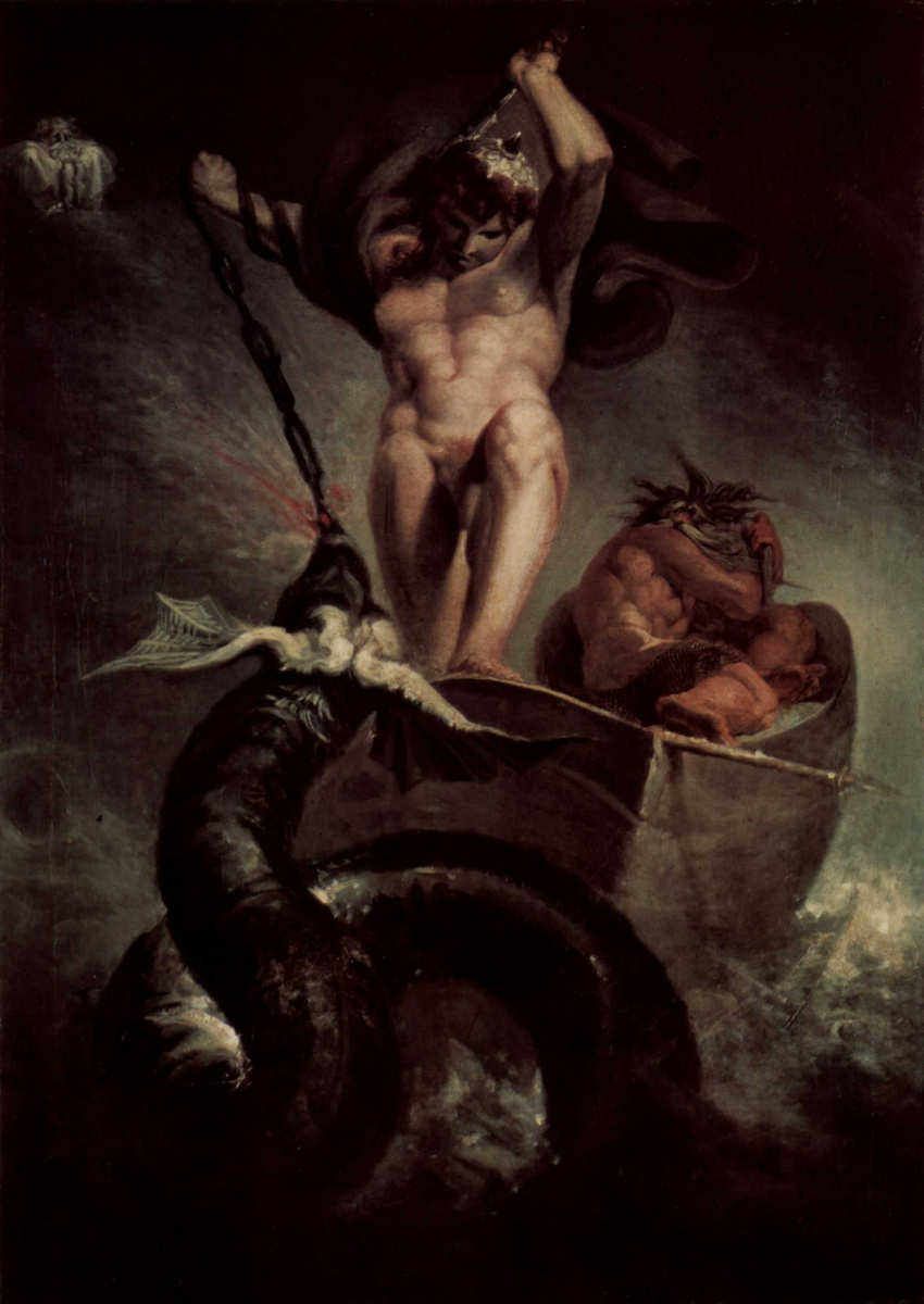 Johann Heinrich Fuessli. The battle of Thor with the Midgard serpent