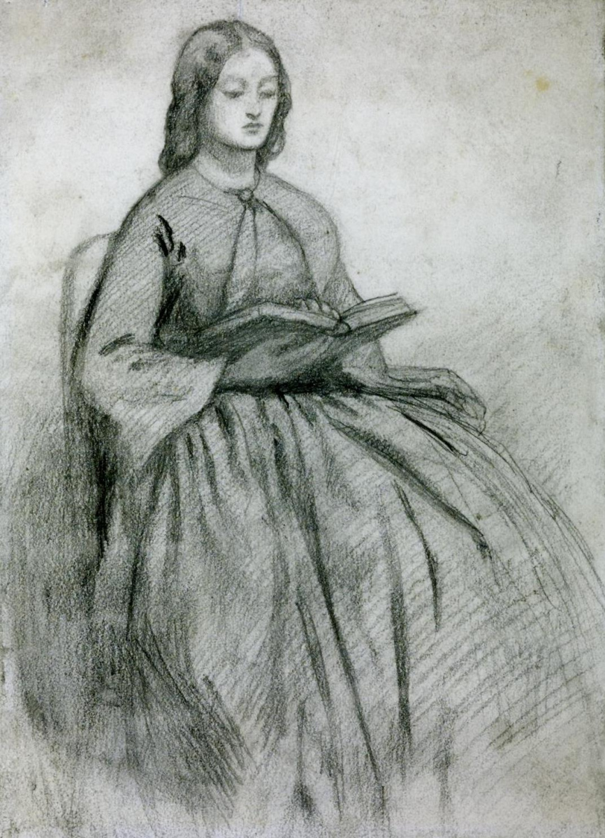 Dante Gabriel Rossetti. Elizabeth Siddal with the book