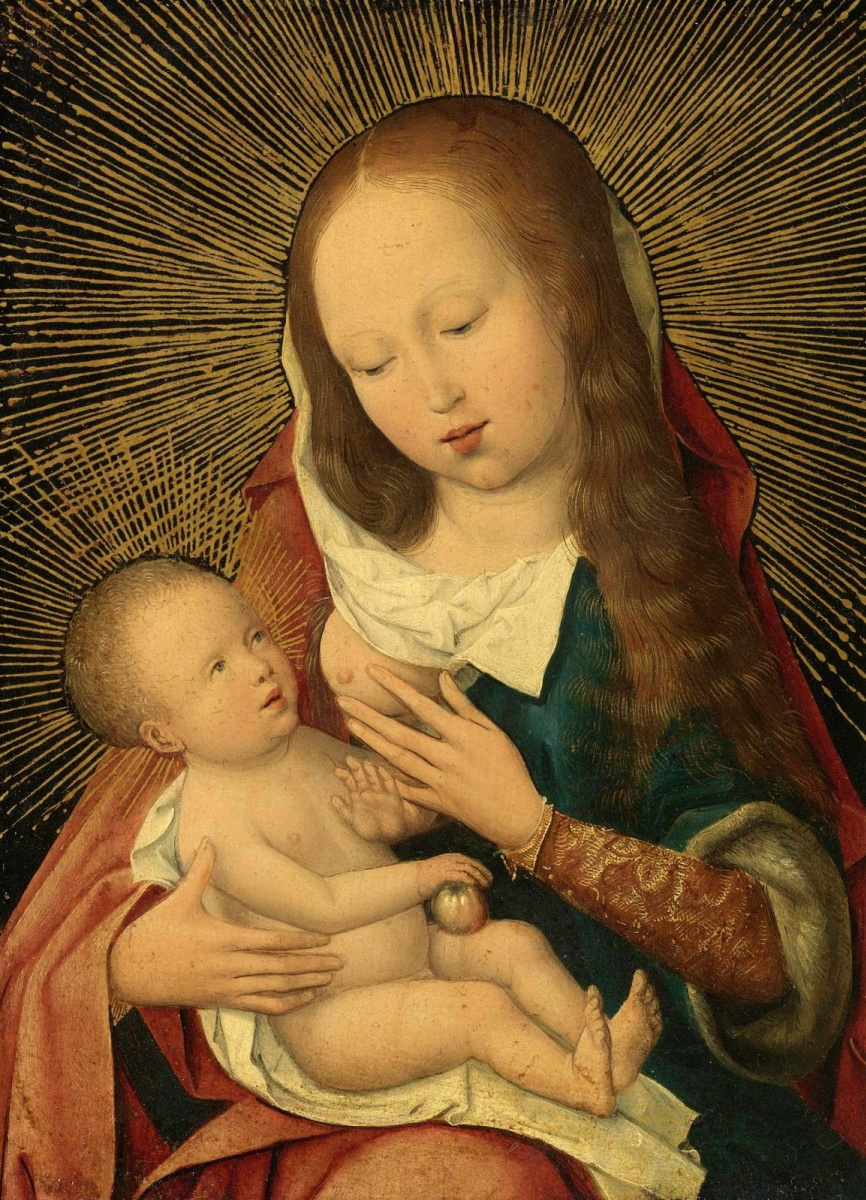 Unknown Dutch master. Madonna and Child. Okodo 1490