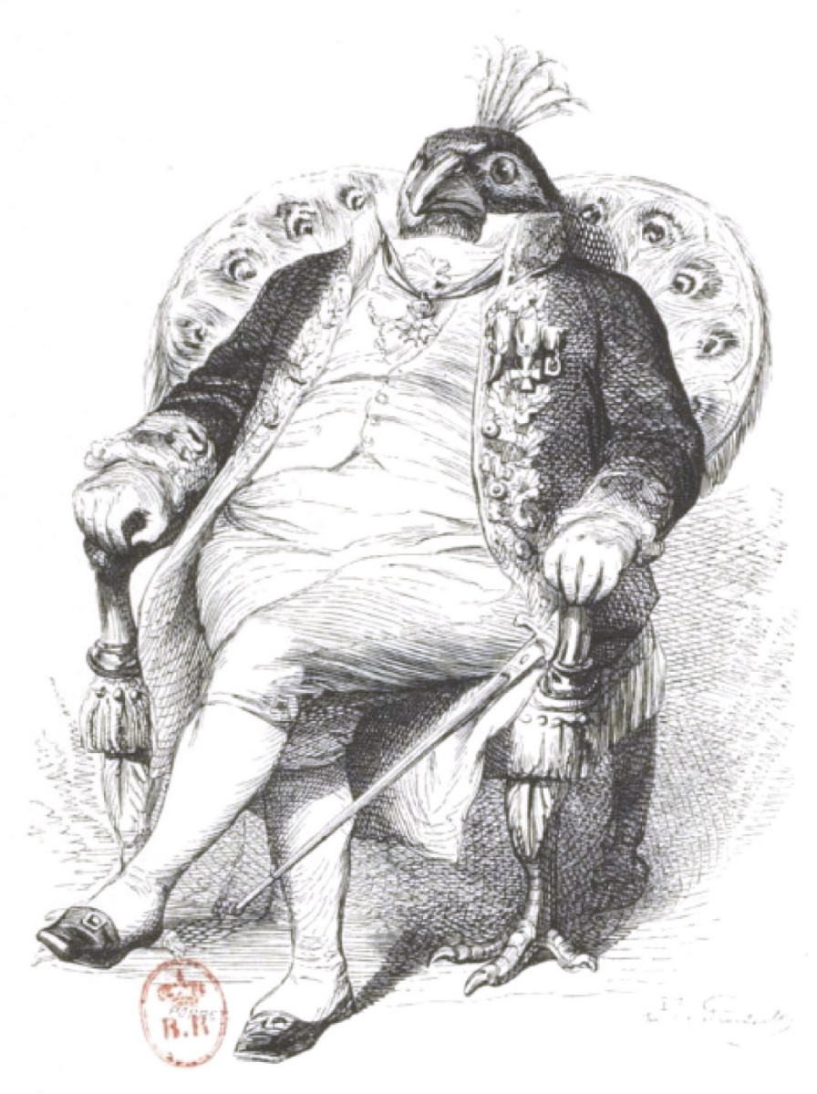 Jean Ignace Isidore Gérard Grandville. The Baron. "Scenes of public and private life of animals"