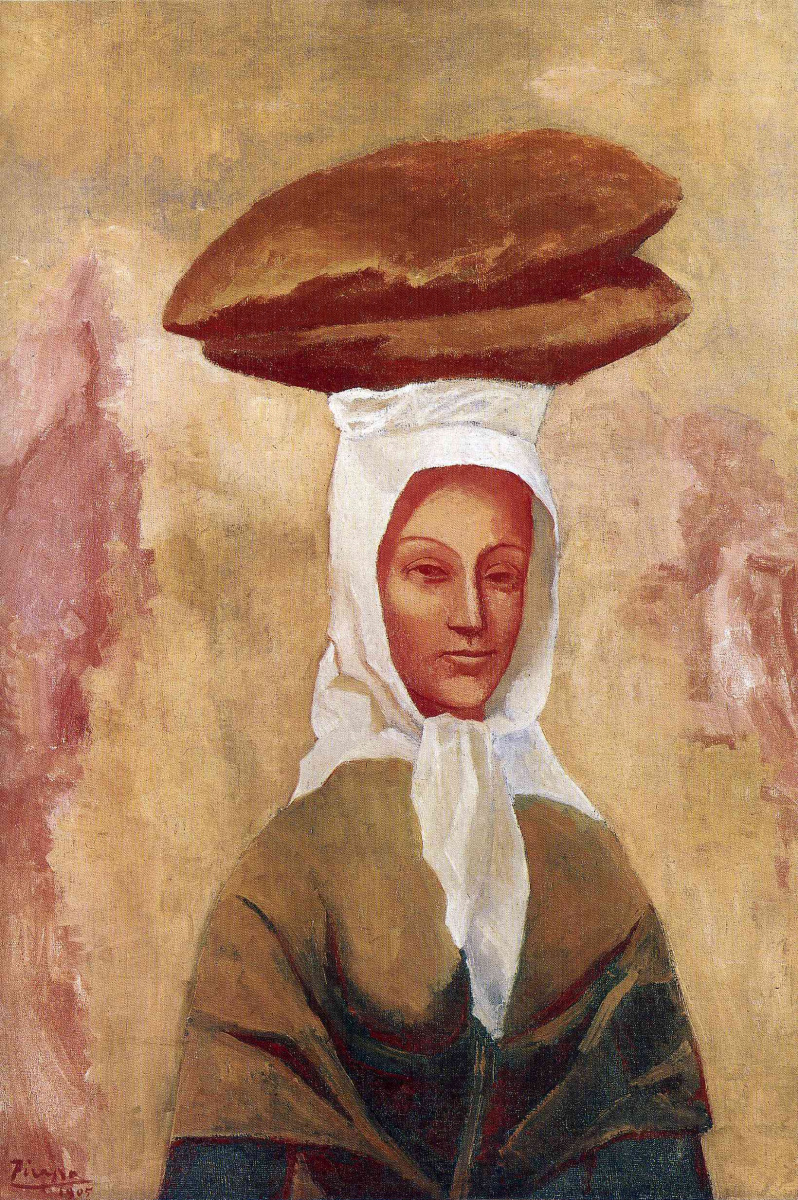 Pablo Picasso. A woman carrying bread