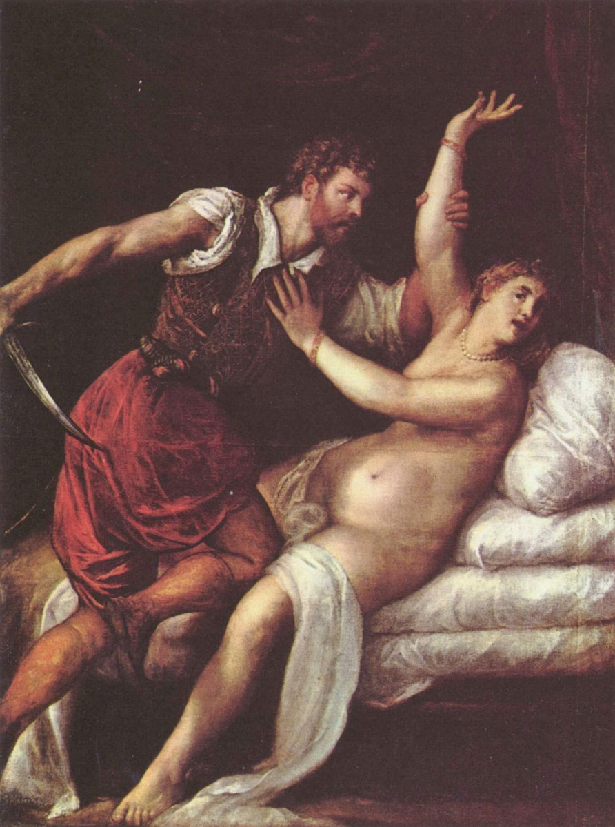 Titian Vecelli. Tarquinius and Lucretia