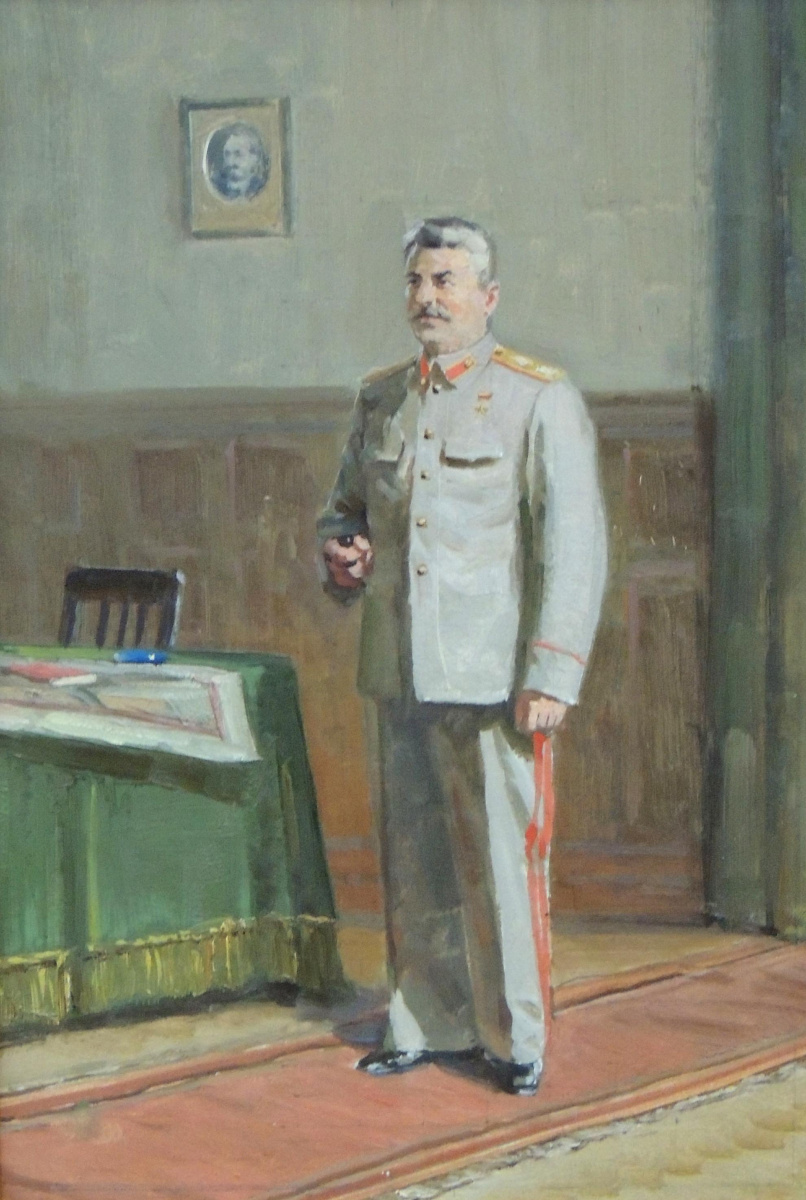 Petr Stepanovich Sulimenko. A portrait of Stalin 1950s