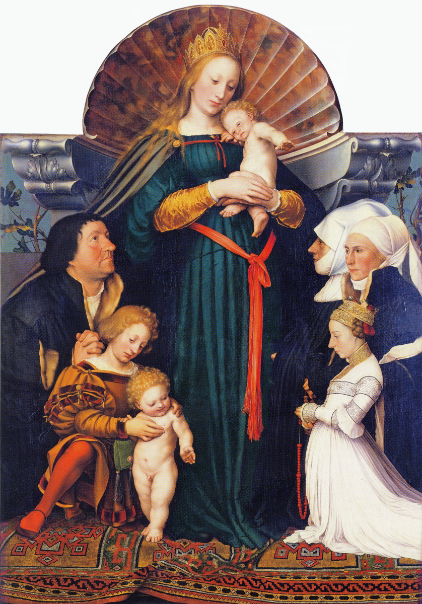 Hans Holbein The Younger. Darmstadt Madonna, o Madonna Mayer