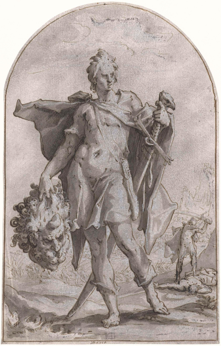 Hendrik Goltzius. David mit dem Kopf von Goliath. 1586-1590