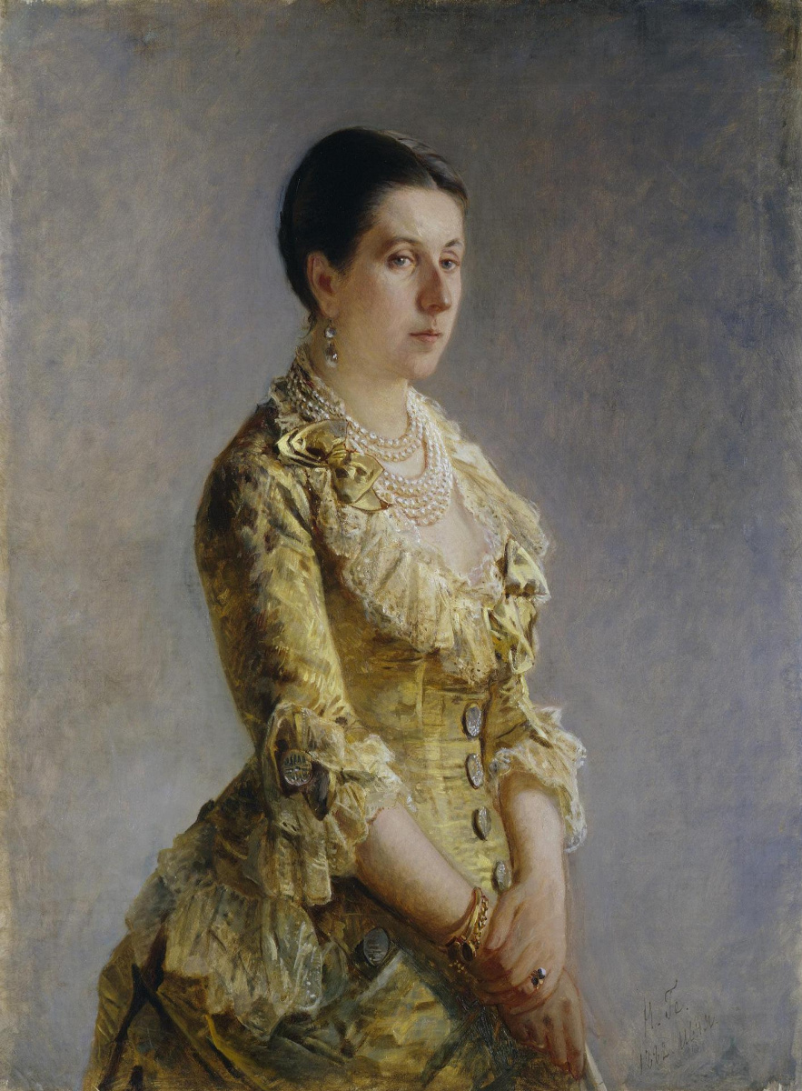 Nikolai Nikolaevich Ge. Portrait of Princess Olga Petrovna Volkonskaya, nee Kleinmichel