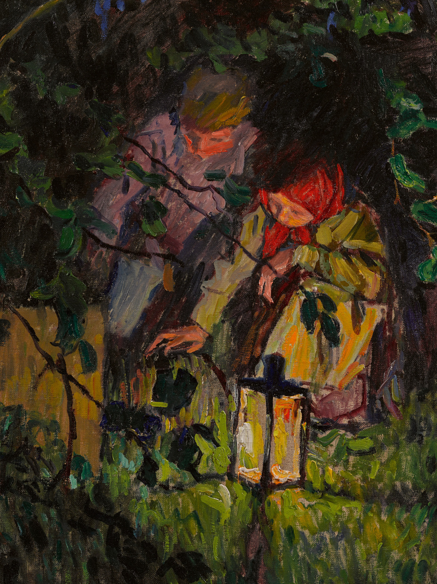 Nikolay Petrovich Bogdanov-Belsky. At work (Lantern light)