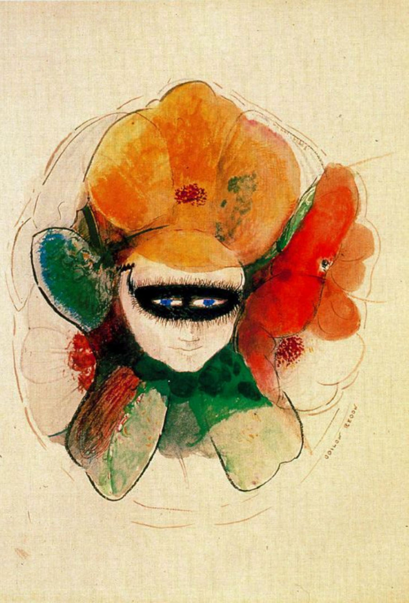Odilon Redon. Anemone in the mask