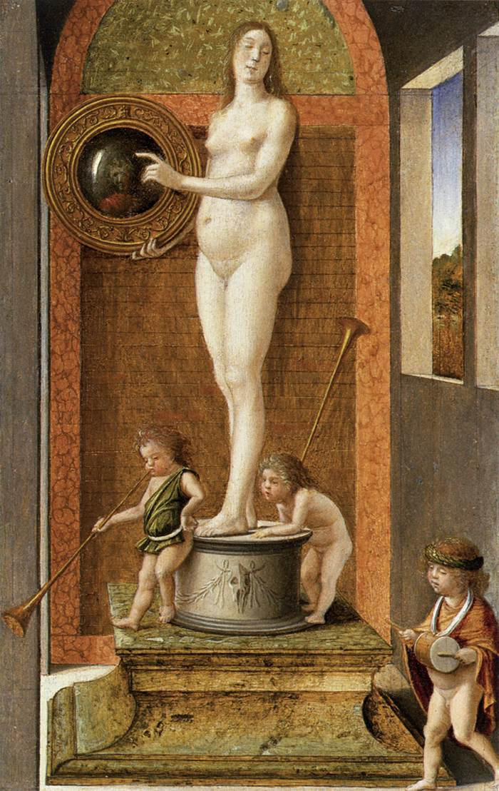 Giovanni Bellini. Quattro allegorie di virtù: la prudenza