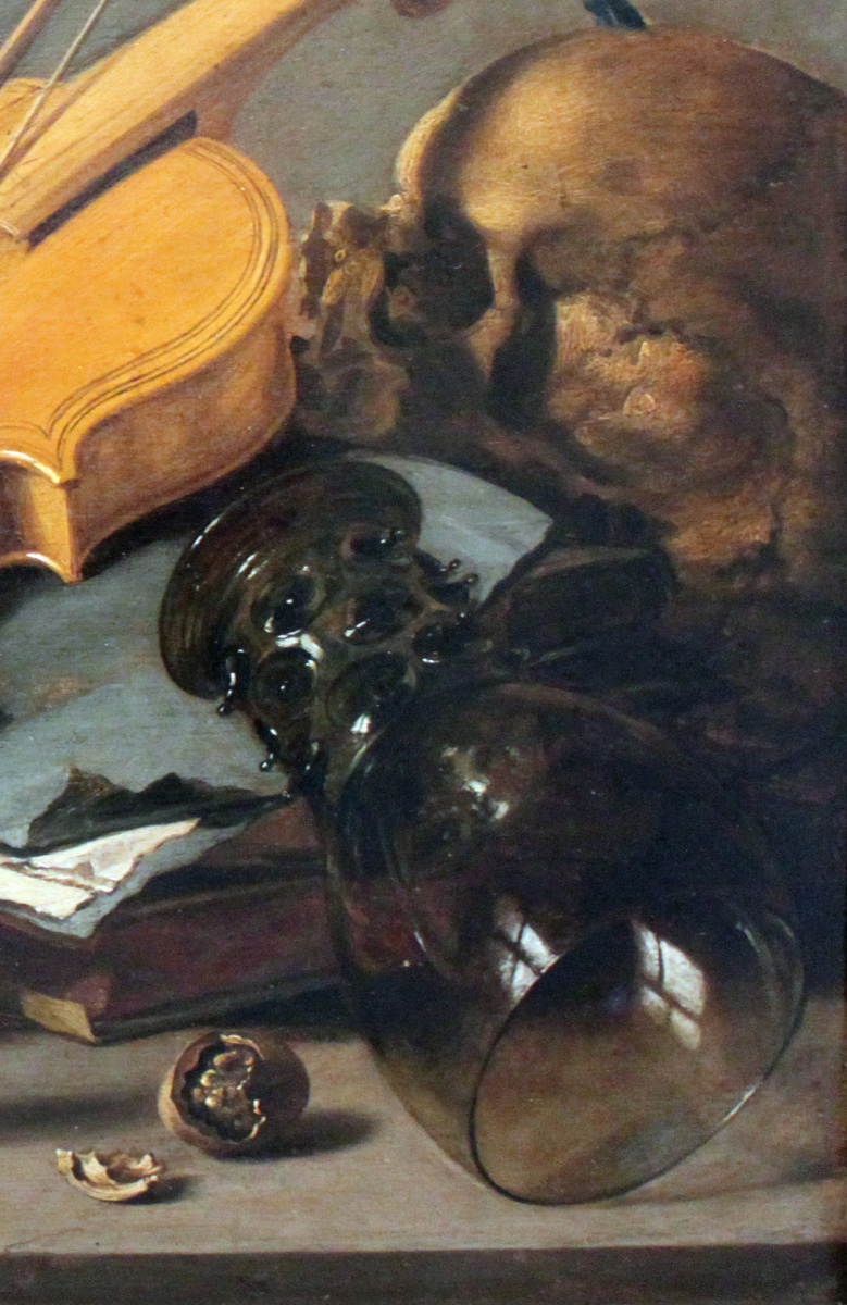 Vanitas. Stillleben mit Violine und Glaskugel