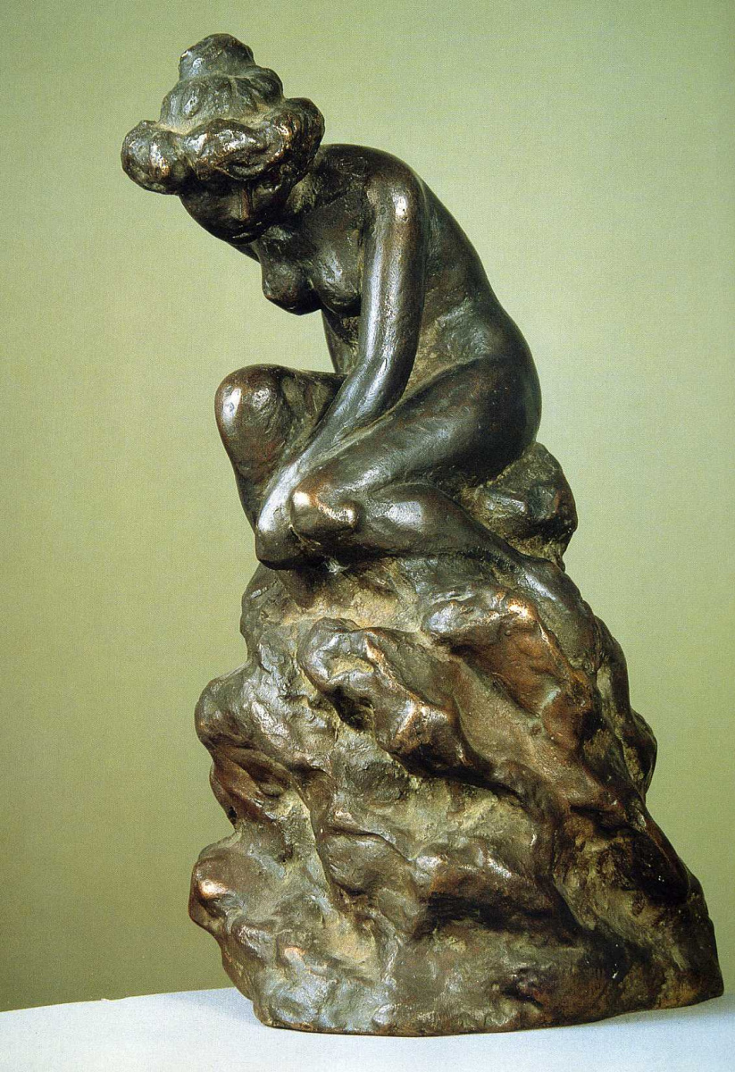 Alfonse Mucha. Nude on a stone
