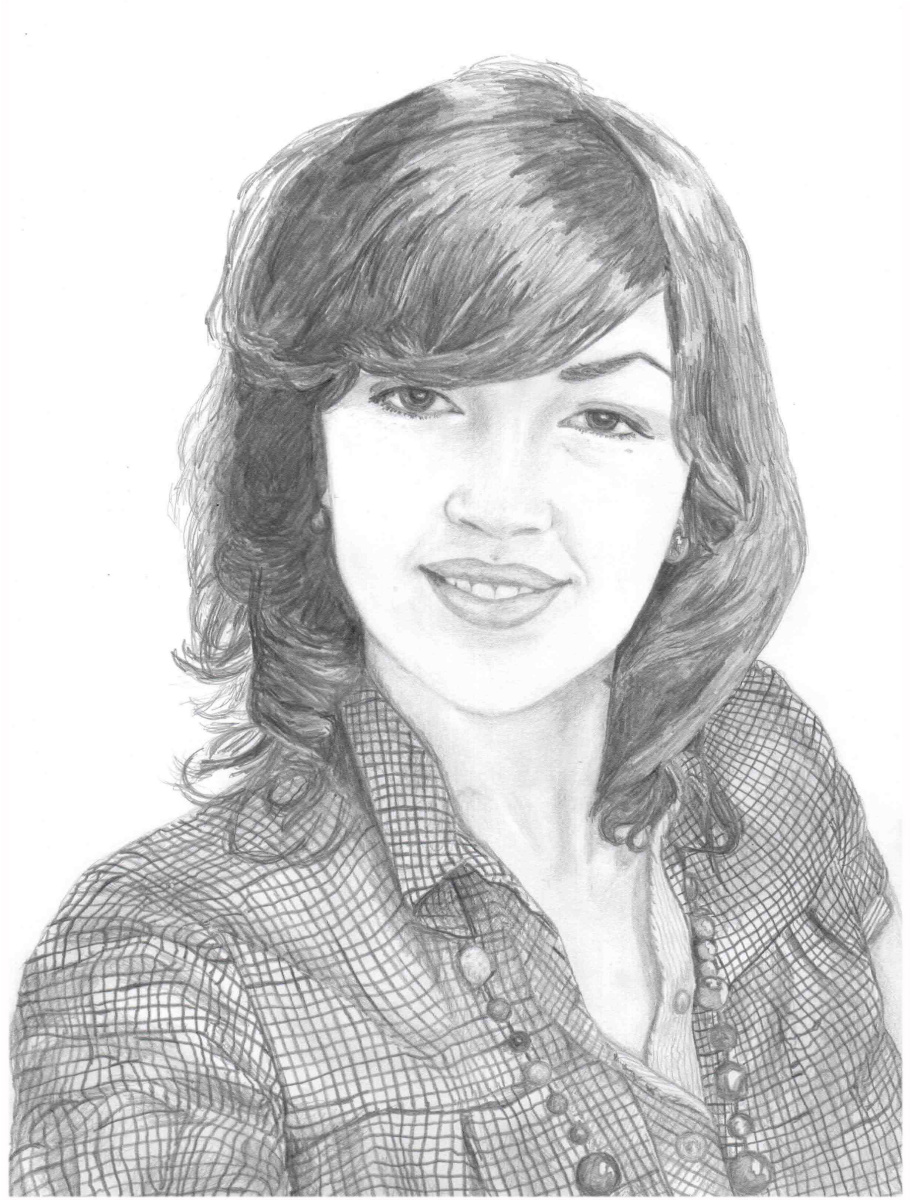 Ирина Владимировна Хазэ. Portrait made with lead pencils