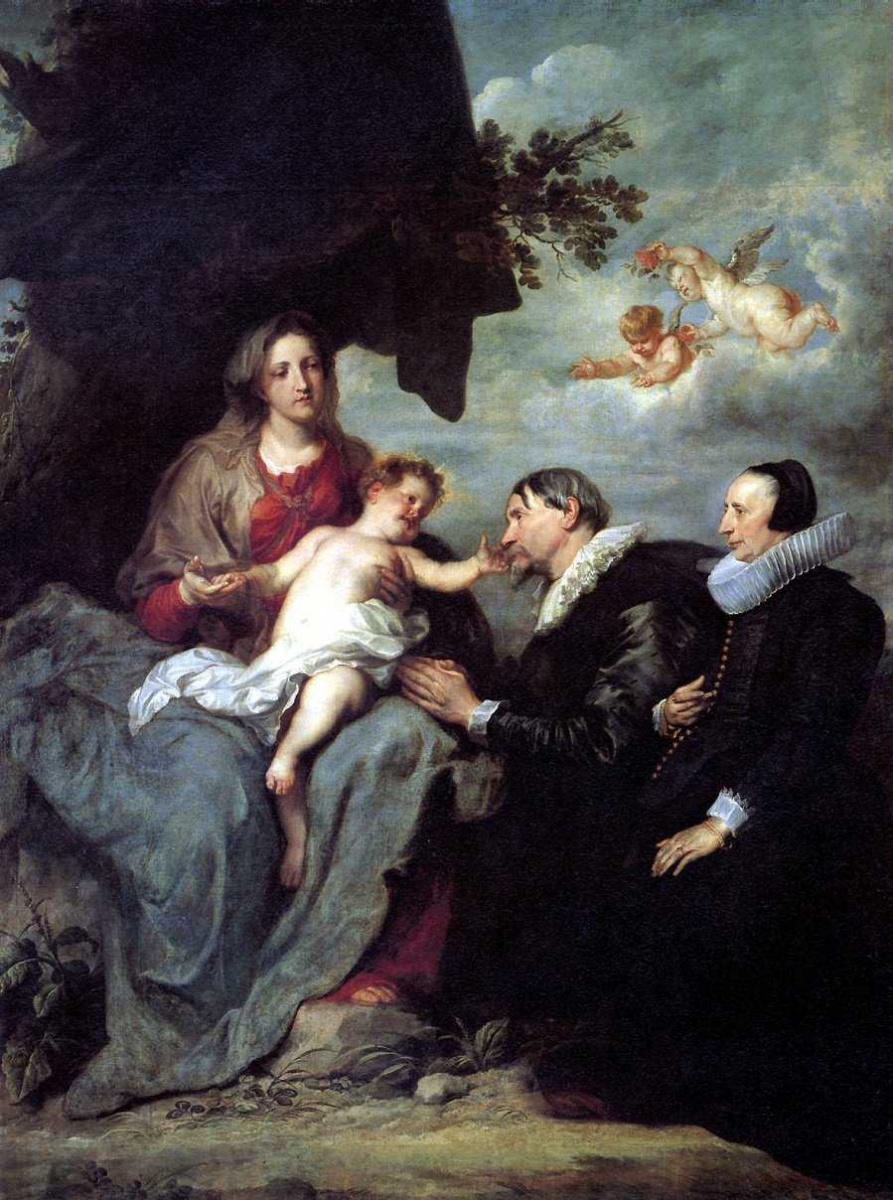 Anthony van Dyck. Madonna and child with two donors