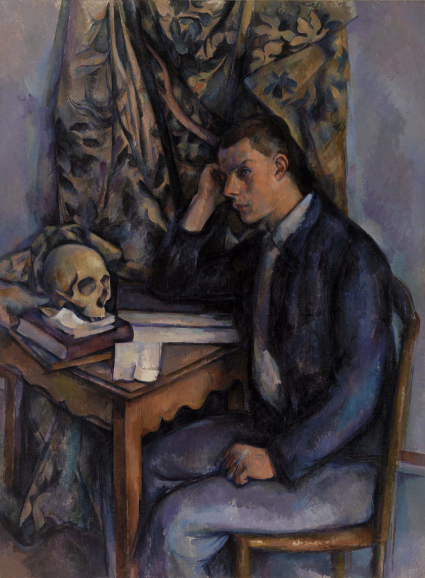 Paul Cezanne. A young man with a skull