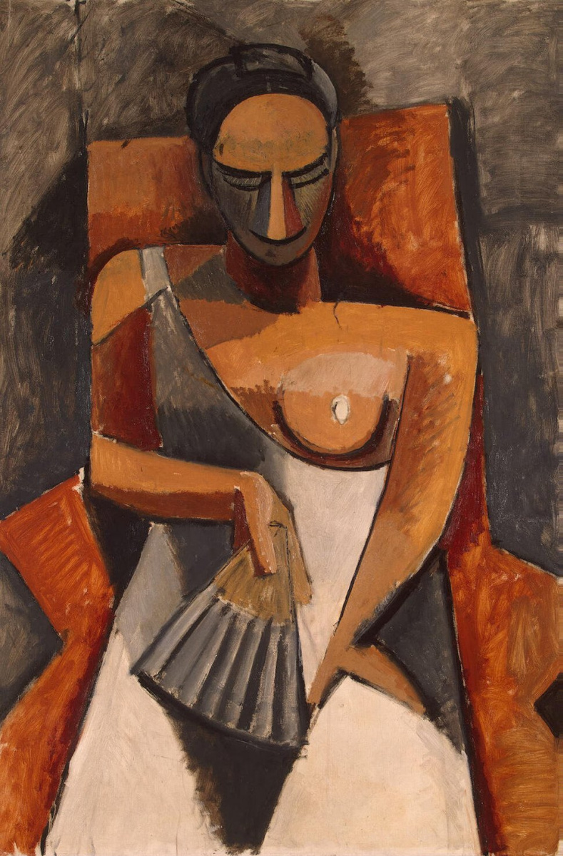 Пабло Пикассо. Женщина с веером