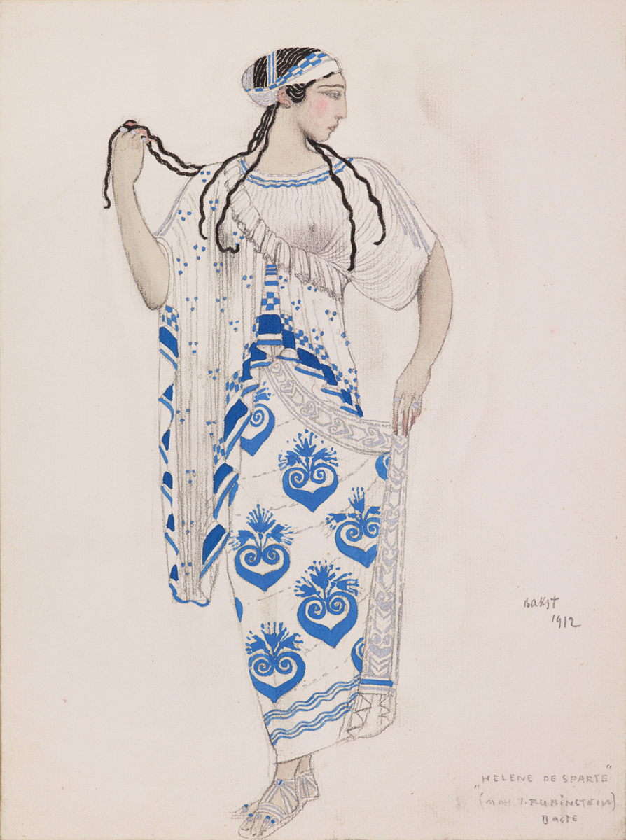 Lev Samoilovich Bakst (Leon Bakst). Ida Rubinstein in the role of Elena Spartanskaya