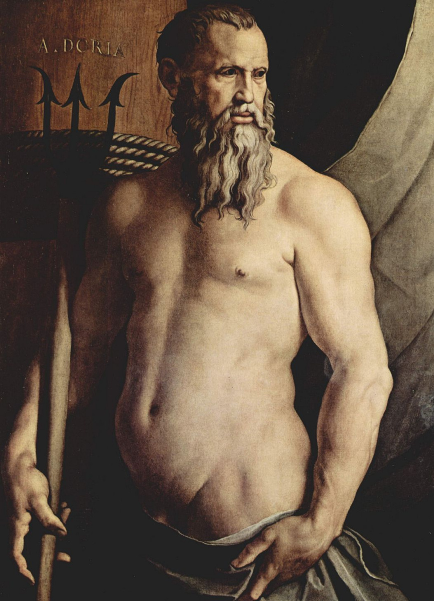 Agnolo Bronzino. Portrait of Andrea Doria as Neptune