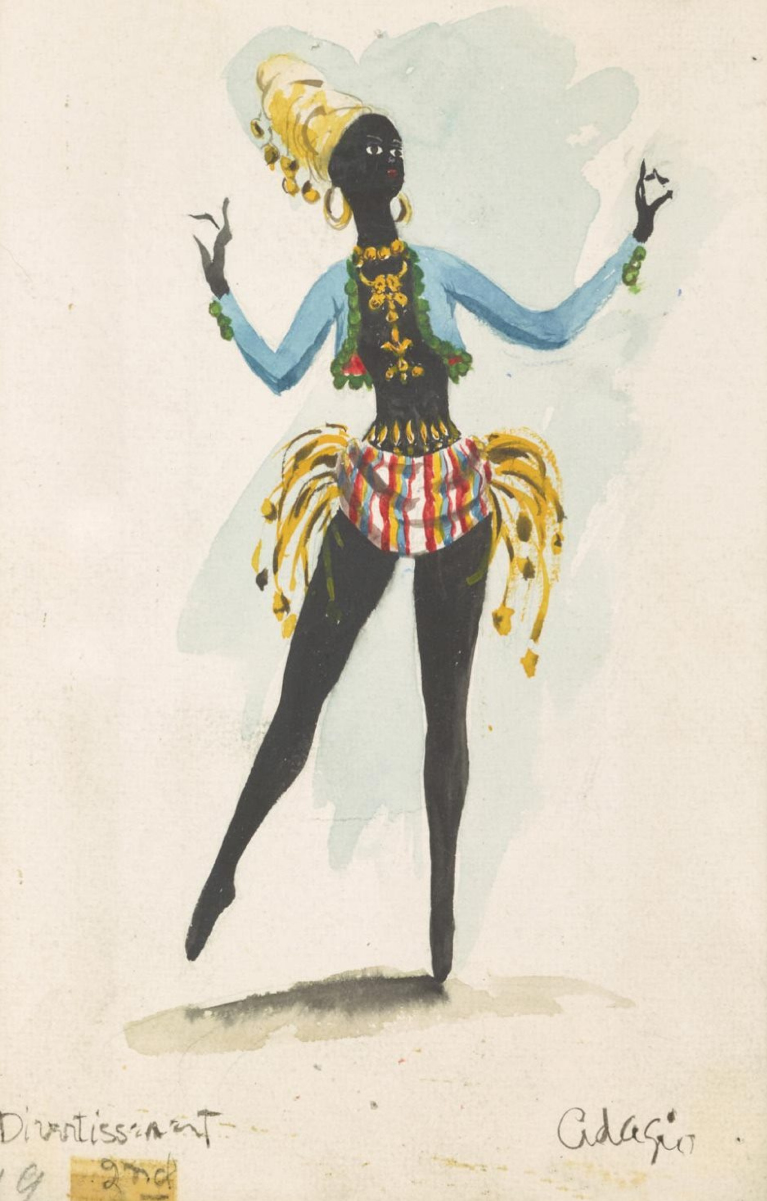 Dorothea strojenje Jester. Costume design for the ballet 