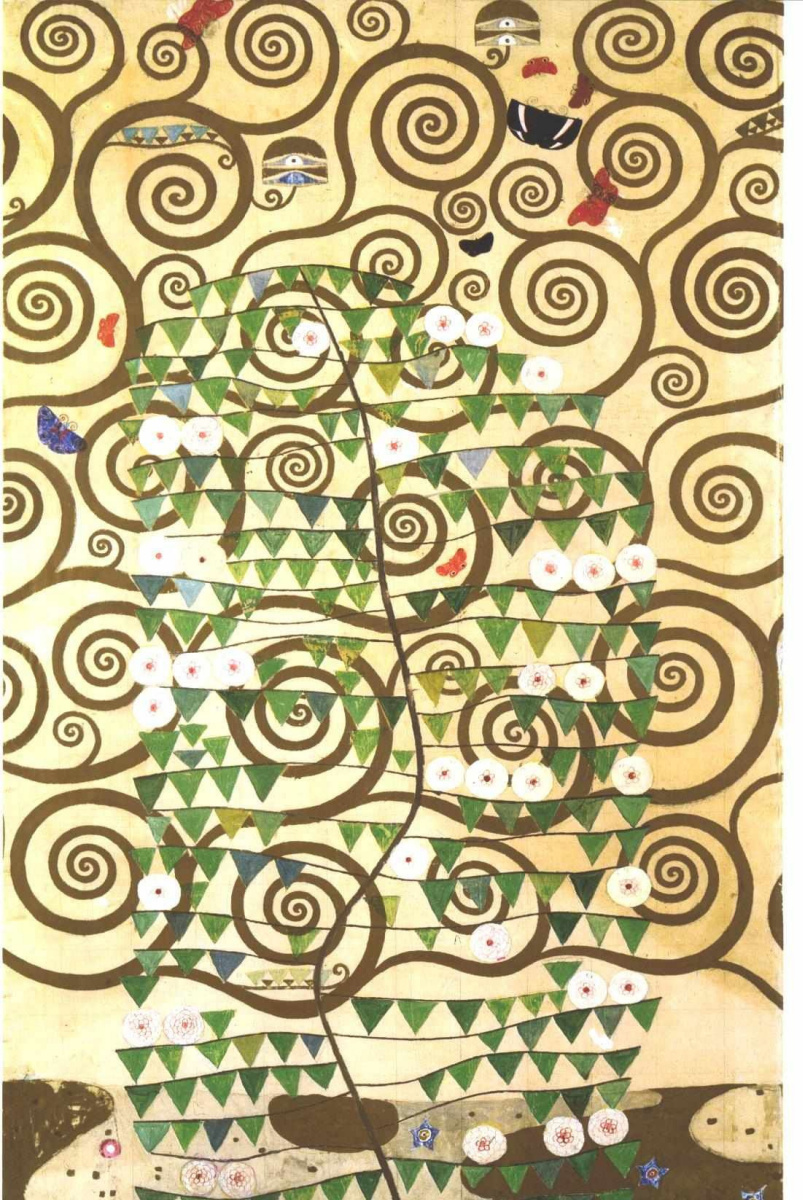 Gustav Klimt. Stoclet frieze. The tree of life - right side (fragment)