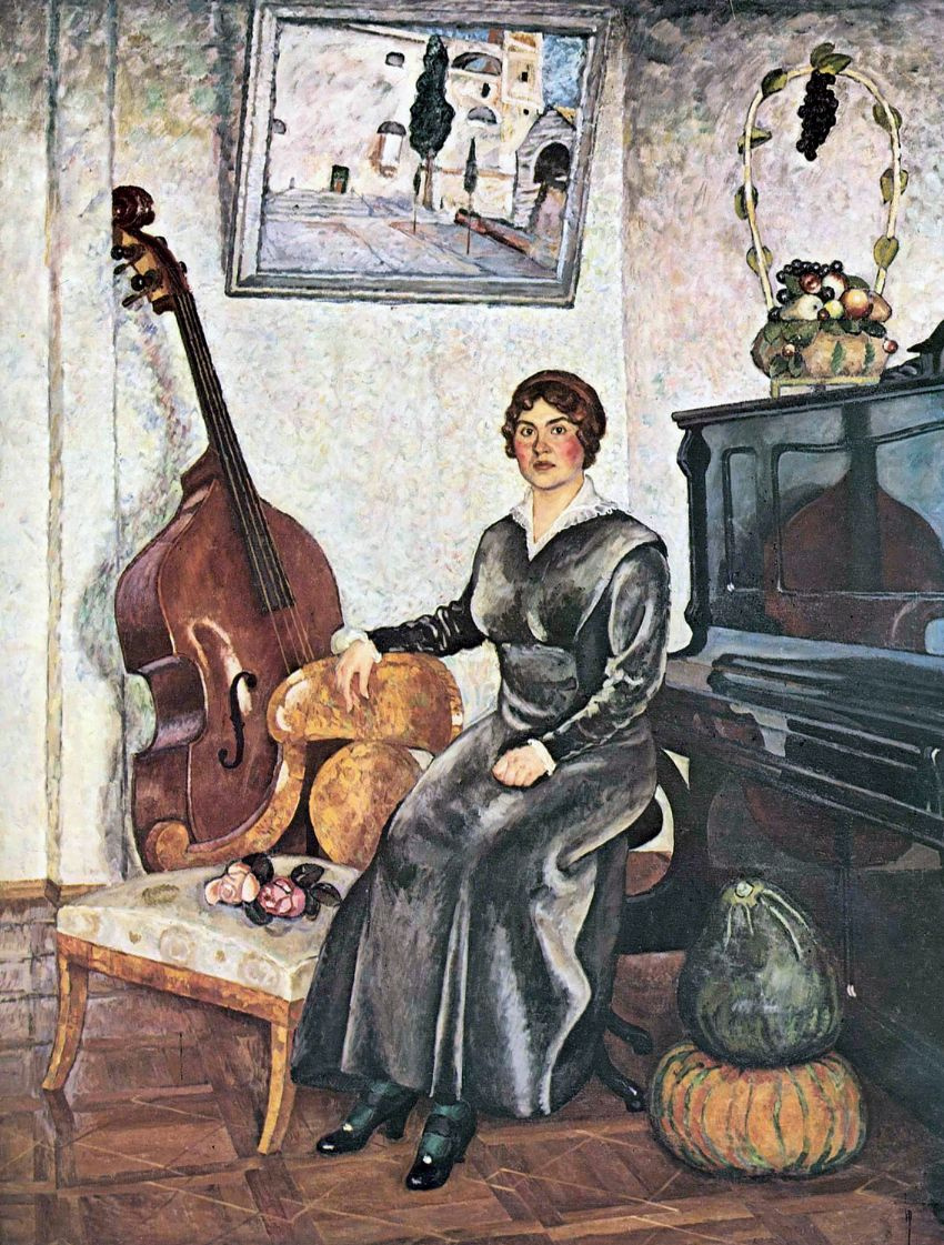 Ilya Mashkov. The lady with the double bass