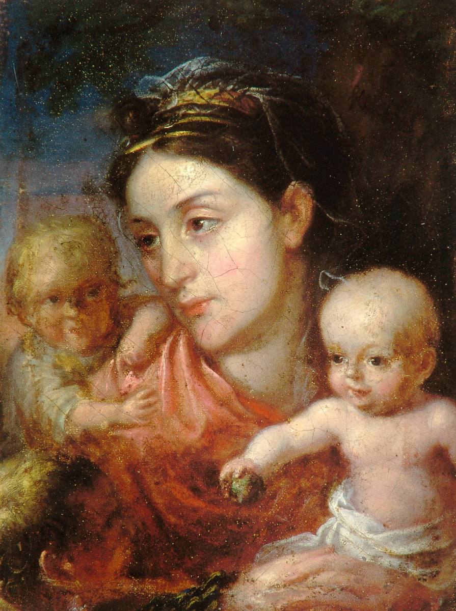 Valentine Mel'chiorovich Vankovich. Portrait of a wife with children