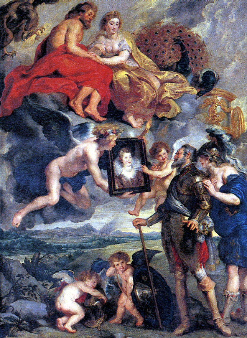 Peter Paul Rubens. Henry IV receives the portrait of Marie de Medici